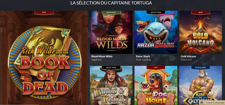 MAS Tortuga casino jeux