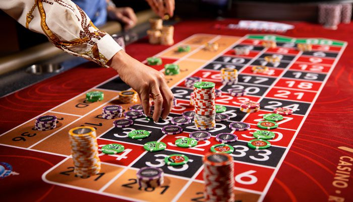 Un jeu de table dans un casino terrestre