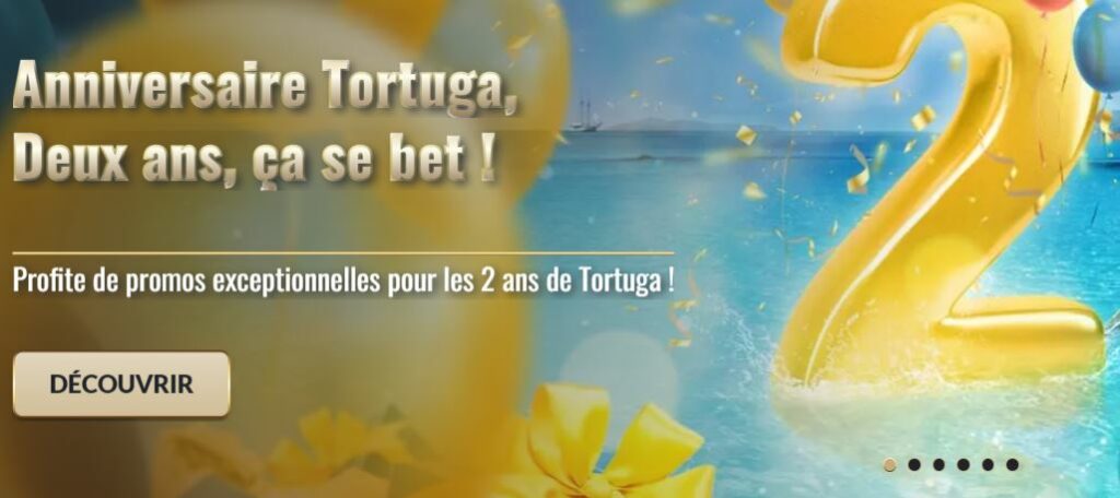 Tortuga Casino fête son 2ème anniversaire avec des bonus